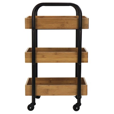 Oceanstar Portable Storage Cart with 3 Easy Removable  Trays