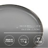 LunaLulinlk Dinnerware Gray Stoneware Salad Round Plates, 4 Pack - 2 of 4