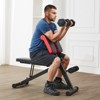 VEVOR Multi-Functional Weight Bench for Full Body Workout, Roman Chair Hyperextension Bench, 330 lbs Adjustable & Foldable Equipment, Black - 2 of 4
