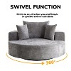 CAVINAS 55''L Chenille Swivel Sofa Chair Fluffy Sleeper 360 Degree Swivel Chair with Pillows for Living Room - 4 of 4