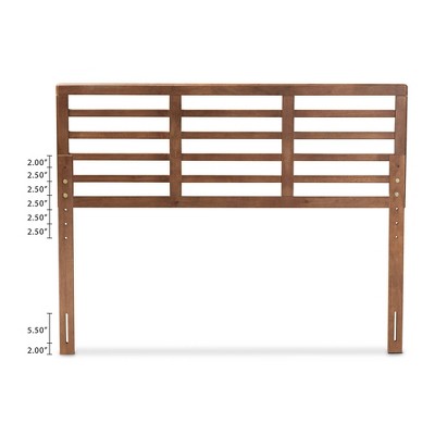 Walnut Brown King-Sized Wood Frame Upholstered Bed with Headboard