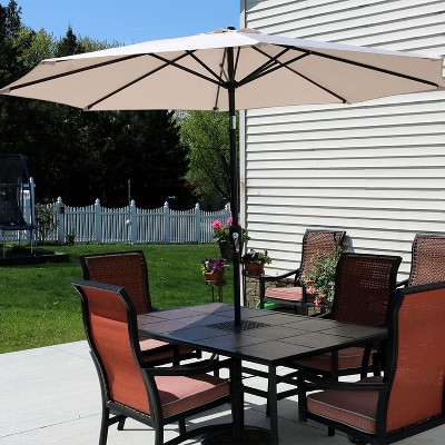 6.5' 7.5' 9'  Umbrella Replacement Canopy Outdoor Patio Top Cover w/ Crank Tilt 