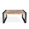 35" x 35" Rustic Reclaimed Wood Coffee Table Natural - Timbergirl: Iron Accents, No Assembly Required - 2 of 4