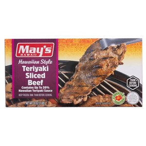 May's Hawaiian Style Teriyaki Sliced Beef - Frozen - 32oz - 1 of 4