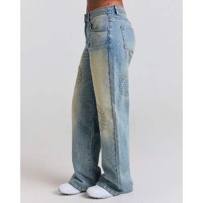 Samii Ryan | Smiley® Garden Straight Leg Jean, Denim, Large, 4