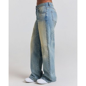 Samii Ryan | Smiley® Garden Straight Leg Jean, Denim, Large, 4 - 1 of 4