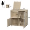 LAOTIES 4-Tier Wooden Hamster Cage With Storage,Large Indoor Guinea Pig Cages With Acrylic Windows And Openable Top For Small Animals - 2 of 4