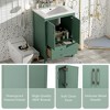 Mshliw 24 Inch Bathroom Vanity with Ceramic Sink Combo, Modern Freestanding Storage Cabinet with Silver Handles, Soft Closing Door and Drawer - 3 of 4