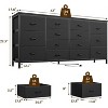 63" Extra-Wide TV Stand Dresser with 14 Fabric Drawers & Built-in Power/USB – Entertainment Center for 65-75" TVs, Bedroom Storage Organizer - 2 of 4