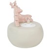 Northlight Reindeer and Christmas Tree Tea Light Candle Holder - 4.5" - Pink - 4 of 4