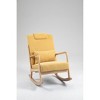 CIPACHO Rocking Chair Upholstered Fabric Rocking Armchair Indoor with High Backrest Glider Chairs and Lumbar Pillow for Living Room - 4 of 4