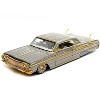 1964 Chevrolet Impala SS Lowrider Gray Metallic with Gold Graphics "Lowriders" "Maisto Design" 1/26 Diecast Model Car by Maisto - 2 of 3