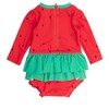 RuffleButts Baby Girls UPF50+ Long Sleeve Skirted One Piece Rash Guard - 2 of 4