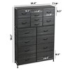 16-Drawer Tall Fabric Dresser Storage Tower with Steel Frame, Chest of Drawers Organizer Unit - 4 of 4