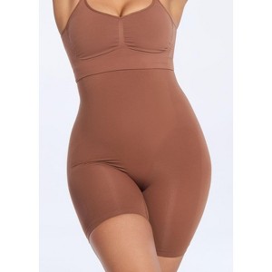 She's Waisted Women's SmoothingSeamless Sculpting High-Waist Shorts Shapewear - 1 of 4
