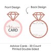 Big Dot of Happiness Bride Squad - Ring Wish Card Rose Gold Bridal Shower or Bachelorette Party Activities - Shaped Advice Cards Game - Set of 20 - image 3 of 4