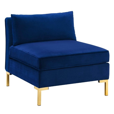 Blue velvet hot sale chair target