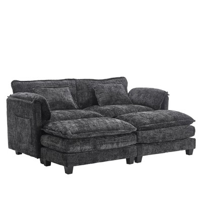 TiramisuBest Chenille fabric, Modular Sectional Sofa with Storage, Sideboard Buffet Style Design for Living Room