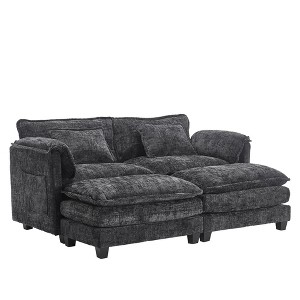 TiramisuBest Chenille fabric, Modular Sectional Sofa with Storage, Sideboard Buffet Style Design for Living Room - 1 of 4