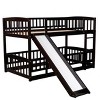 Grungis Twin Over Twin Loft Bed with Fence and Ladder,Modern Bunk Bed with Slide,Loft and Bunk Bed for Bedroom - 4 of 4