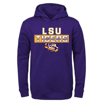 NCAA LSU Tigers Toddler Boys' Poly Hooded Sweatshirt