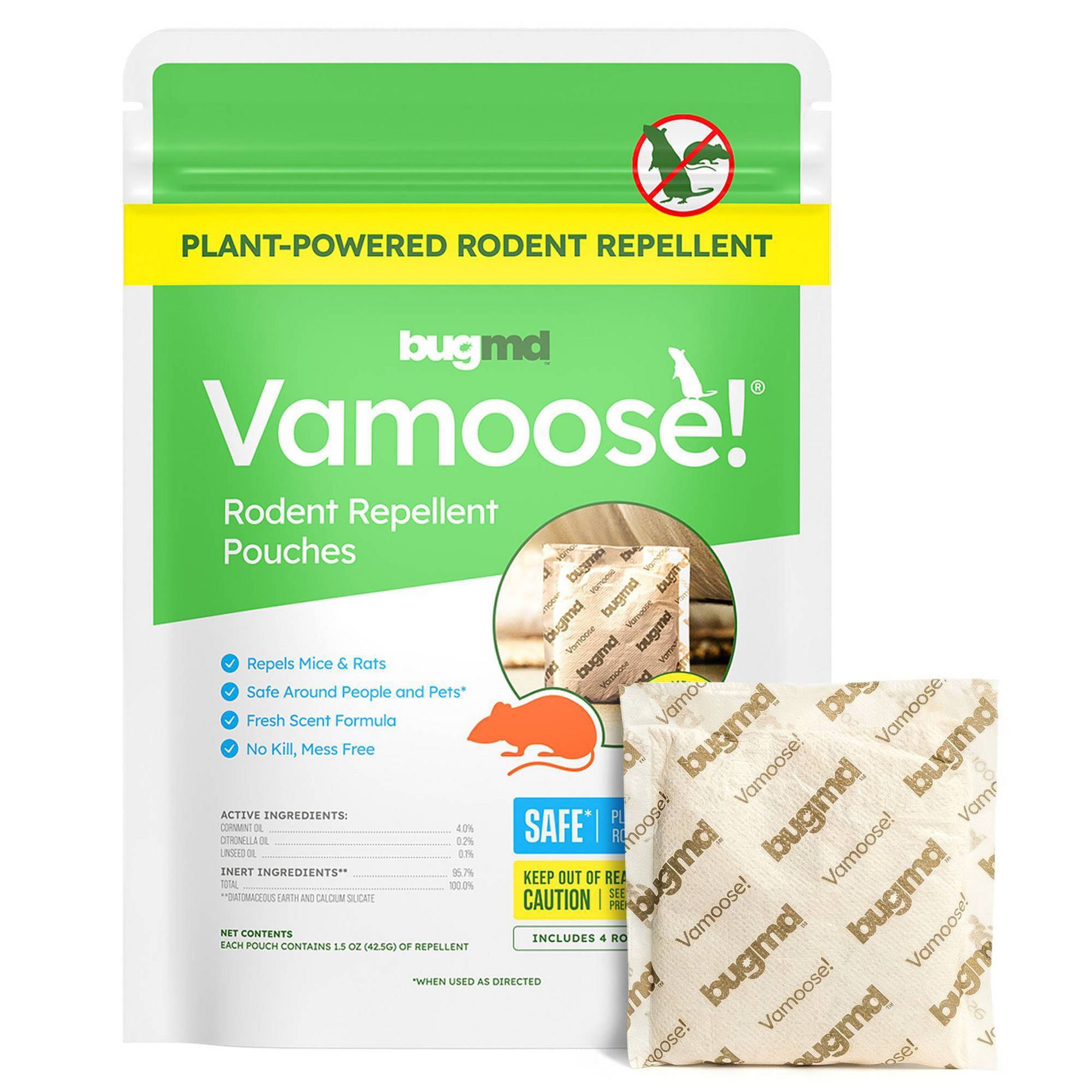 BugMD 4pc Vamoose Rodent Repellent Pouches