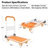 SKRAN Push Cart Dolly 330 lbs. Capacity Moving Platform Hand Truck Heavy Duty Space Saving Collapsible Swivel Push Handle Flat Bed Wagon - 3 of 4