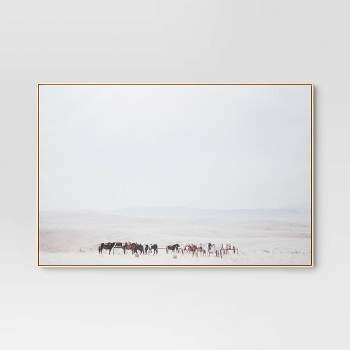 60" x 40" Plains Framed Wall Canvas in Pine Frame - Threshold™