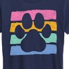 Women's - Instant Message - Negative Space Paw Print Short Sleeve Graphic T-Shirt - 2 of 4