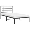 vidaXL Metal Bed Frame with Headboard Black 39.4 in.x78.7 in. - 4 of 4