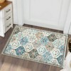 Washable Non Slip Floral Print Vintage Area Rugs for Living Room Bedroom, Soft Low Pile Dining Room Carpet for Home Office - 3 of 4