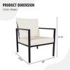 YARDSIGHT Metal Chair with Wicker Backrest & Cushion - Stylish Outdoor Seating for Front Yard, Porch, Deck, Balcony, Backyard & Sunroom” - 3 of 4