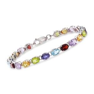 Ross-Simons 16.00 ct. t.w. Multi-Stone Link Bracelet in Sterling Silver - 1 of 4