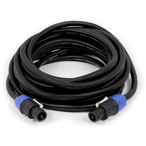 Monoprice Pro Audio Cable - 25 Feet - Black | 2-conductor NL4 Female to NL4 Female Speaker Twist Connector Cable, 12AWG With Spring-Loaded Lock - 1 of 2