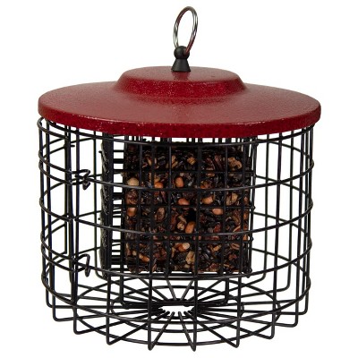 Squirrel Stopper Large Round Squirrel Proof Suet Feeder with Easy-Open Side Door - Holds 4 Suet Cakes