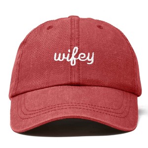 Dalix Wifey Embroidered Cotton Husband Baseball Cap Adjustable Dad Hat Womens - 1 of 4