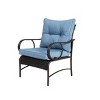 3 Piece Outdoor Wicker Garden Patio Furniture Sets,2 Metal Rattan Arm Chair and Coffee Table Set,Patio Conversation Set with Cushions-Coolbibila - 4 of 4