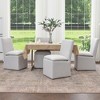 KINWELL 21"W Performance Fabric Dining Chair with Casters (Set of 4) - 3 of 4