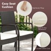 Costway 7PCS Patio Wicker Dining Set Cushion Armchairs Acacia Wood Table with Umbrella Hole - 4 of 4