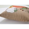 16.5"x16.5" Indoor Thanksgiving Pumpkins Square Throw Pillow - Pillow Perfect: Embroidered, Burlap, Rustic - 3 of 4