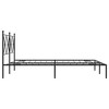 vidaXL Metal Double Bed Frame with Headboard - Black Steel, 81.5"x61.4"x35.6" for Mattress 59.1"x78.7" - Modern Bedroom Furniture - 4 of 4