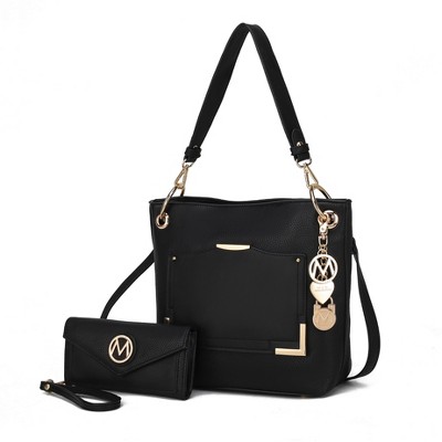 MKF Collection Grace Vegan Leather Women’s Tote Bag with Wallet by Mia K- Black