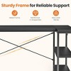 FONTOI 47 Inch L Shaped Computer Desk Gaming Desk Corner Desks Home Office Desk with Open Shelf Working Table with Storage, Black, 31.5"* 47.2"*28.6" - 4 of 4