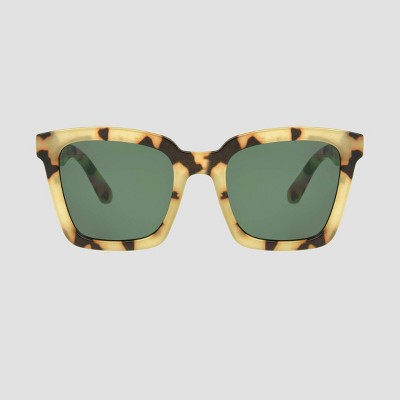 Women's Tortoise Shell Print Square Sunglasses - A New Day™ Brown