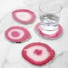 Modern Home Set of 4 Natural Agate Stone Coasters - 2 of 4