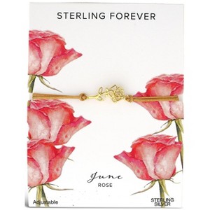 SHINE by Sterling Forever Sterling Silver Birth Flower Bolo Bracelet - 1 of 2