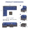 7-Piece Wicker Patio Sofa Set, Outdoor Sectional Couches with Coffee Table and Cushions for Garden and Porch - 2 of 4