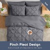 Nestl Comforter Set, 9 Piece Pinch Pleated Bedding Set, Bed in a Bag, All season Bed Set with Cooling Pillows - 2 of 4