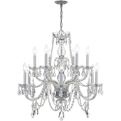 Crystorama Lighting Traditional Crystal 12 - Light Chandelier in  Polished Chrome