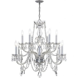 Crystorama Lighting Traditional Crystal 12 - Light Chandelier in  Polished Chrome - 1 of 2